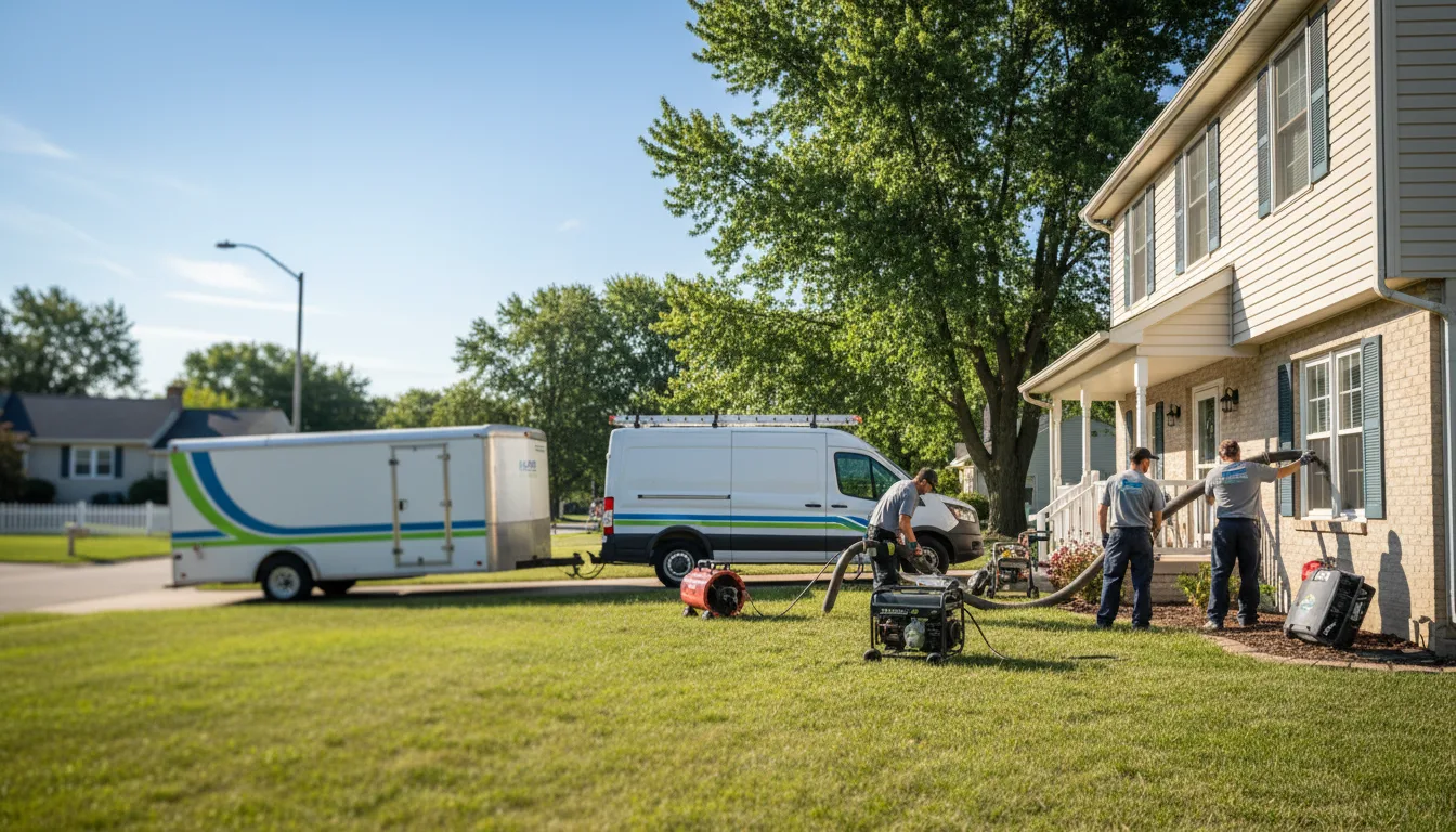 Flooded Basement Restoration And Cleanup With Repair in West Point, IL near me